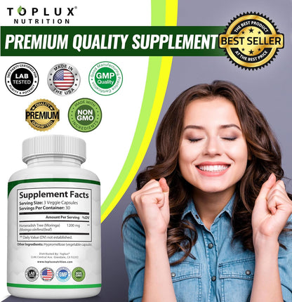 Moringa Energy Capsules - 1200mg Superfood™
