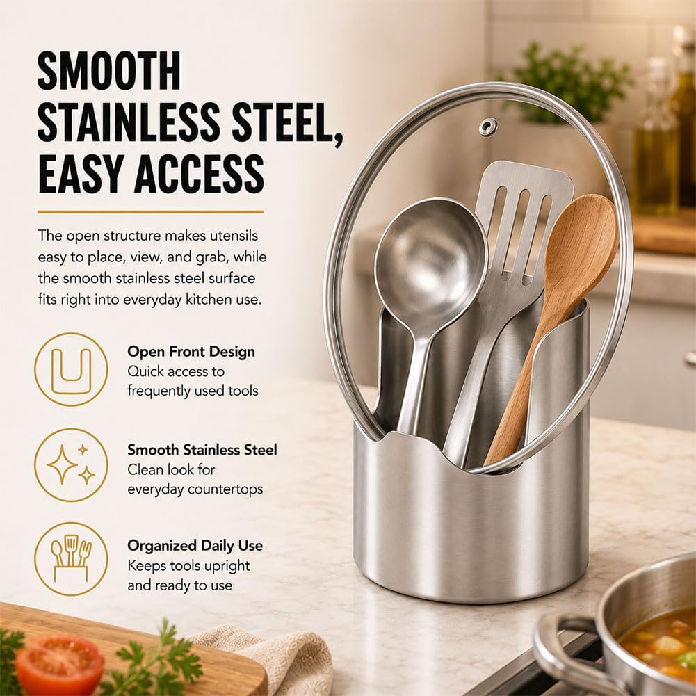 Stainless Steel Utensil Tower