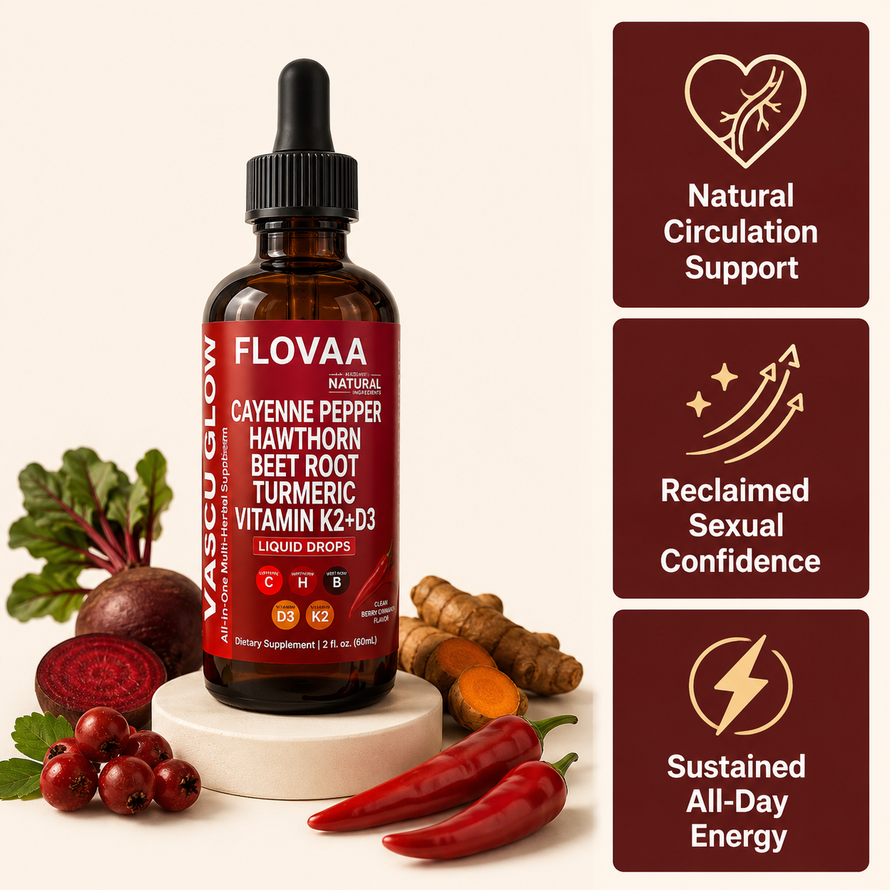 FLOVAA Cayenne & Turmeric Liquid Drops