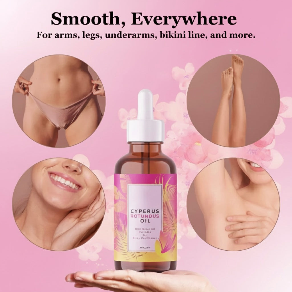 Smoother Looking Skin. SlowerAppearing Hair Regrowth - SmoothRoot Oil™