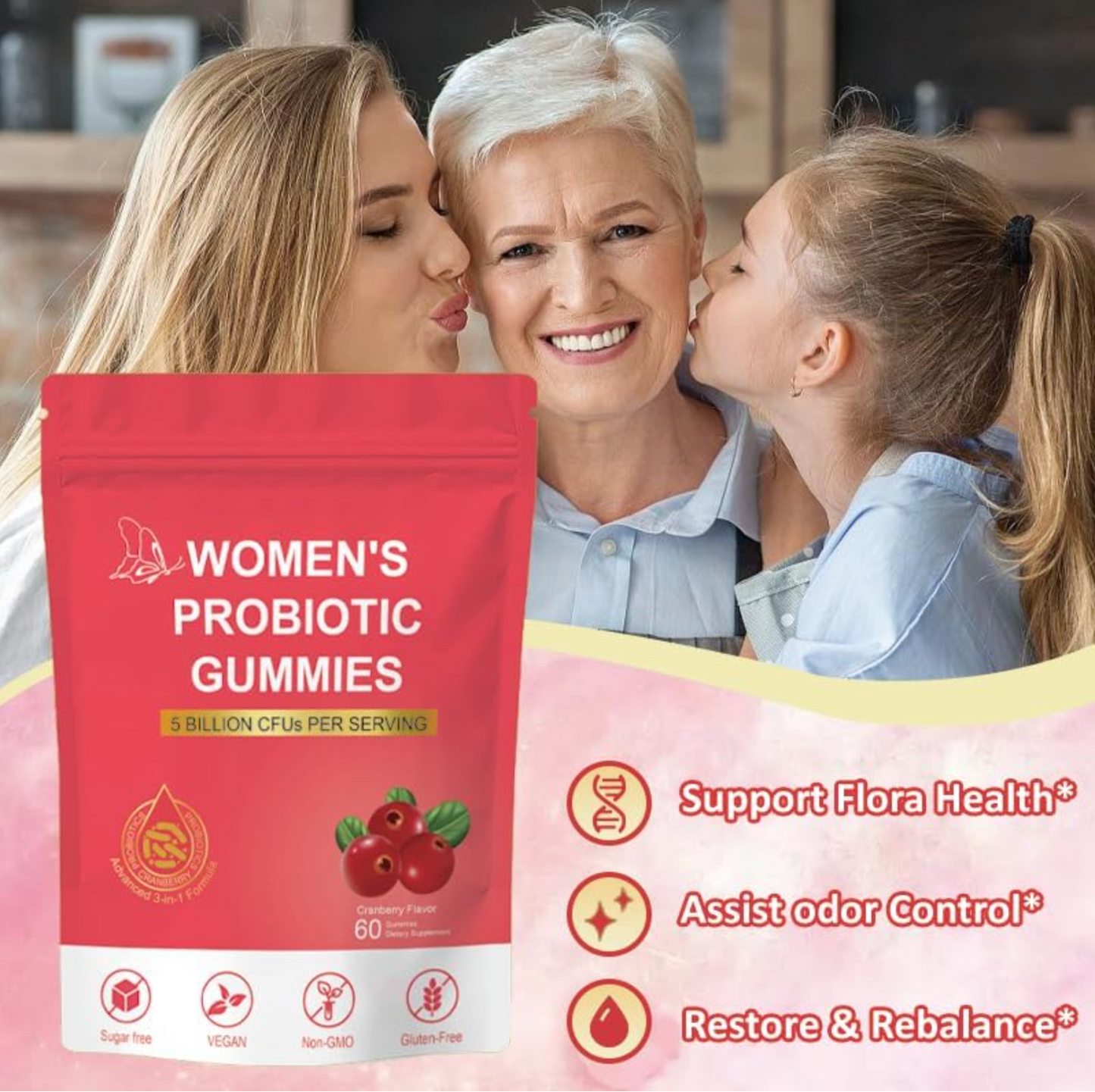 Cranberry Probiotic Gummies for Women™
