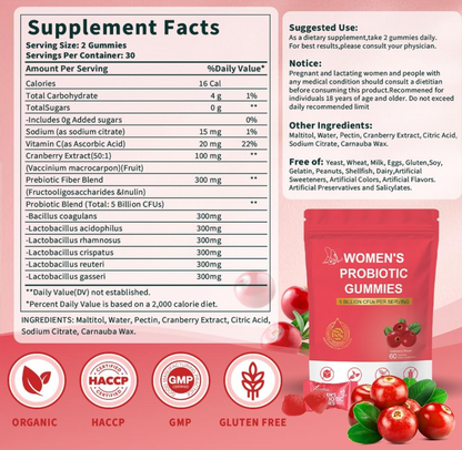 Cranberry Probiotic Gummies for Women™