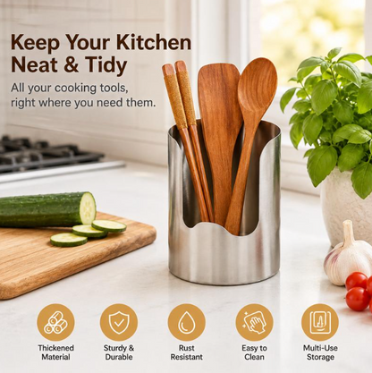 Stainless Steel Utensil Tower