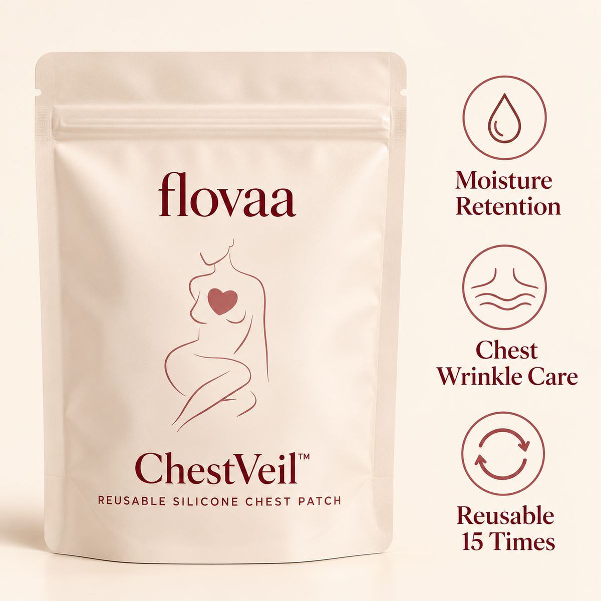 ChestVeil™ | Reusable Silicone Chest Wrinkle Patch